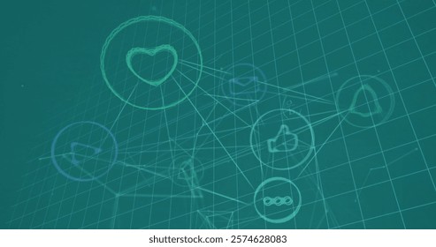 Image of network of connections and data processing over dark background. Global finance, business, connections, computing and data processing concept digitally generated image.