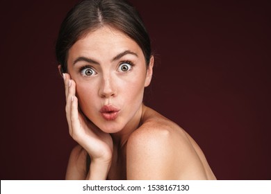 Image Nice Halfnaked Woman Expressing Surprise Stock Photo Shutterstock