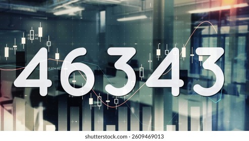 Image of numbers changing over statistics and data processing. global social media, connections, digital interface, technology and networking concept digitally generated image.