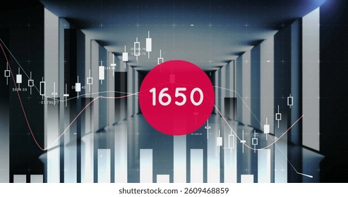 Image of numbers changing with statistics and financial data processing. global social media, business, digital interface, technology and networking concept digitally generated image.