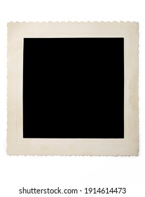  Image Of Old Blank Photo With Shadow On White Background