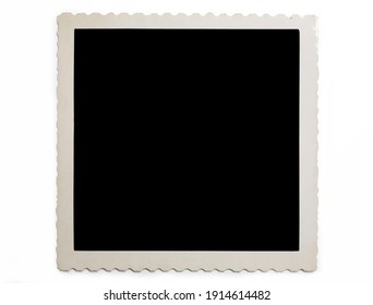  Image of old blank photo with shadow on white background