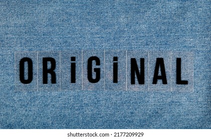 Image Of Original Text Jeans Background 