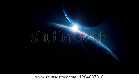 Image of outer space. . Mixed media