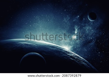 Image of outer space. . Mixed media