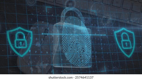 Image of padlock and data processing over circuit board. Global cyber security, connections, computing and data processing concept digitally generated image. - Powered by Shutterstock - Get 15% off with code: PIKWIZARD15