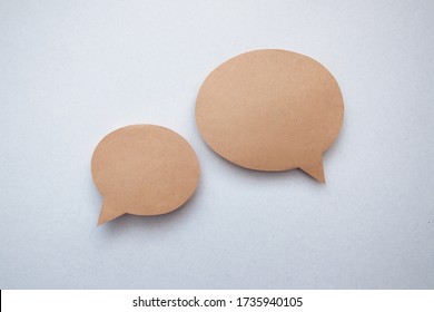 The image of paper clouds as a symbol of dialogue, conversations - Shutterstock ID 1735940105