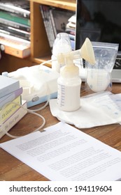 the image of parenting and breast pump