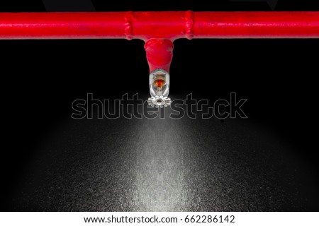 Image of pendent fire sprinkler on white background (with cliiping path). Fire sprinklers are part of an overall safety protocol for fire and life safety. 