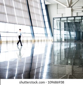 Image Of People Silhouettes At Morden Office Building