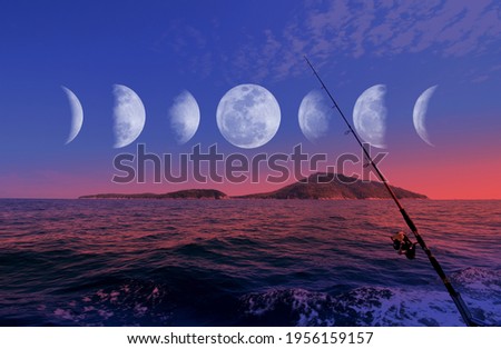 Similar – Image, Stock Photo waxing moon Evening