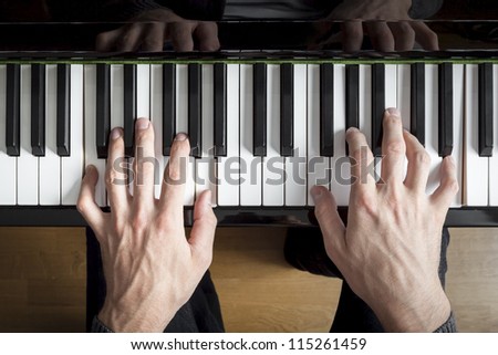 An image of a piano playing background