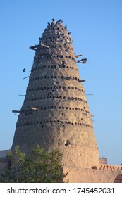 The Image Of Pigeon Tower 
 In Sunrise From Monastery Anaphora.