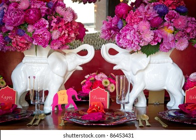Image Of A Place Setting For Indian Wedding