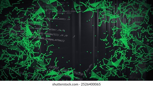 Image of plexus networks and data processing against computer server room. Global networking and business data storage technology concept - Powered by Shutterstock - Get 15% off with code: PIKWIZARD15