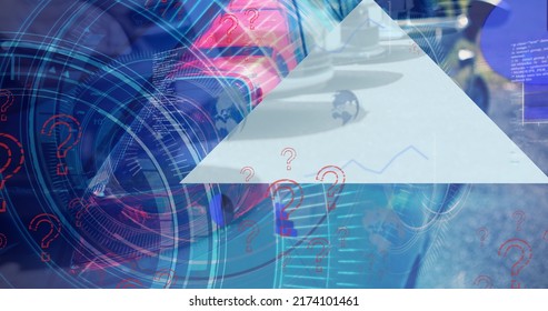Image of question marks and data over car light. global automotive business, car services and technology concept digitally generated image. - Powered by Shutterstock - Get 15% off with code: PIKWIZARD15