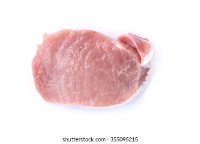 Image Of Raw Meat Pork On A White Background