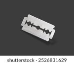 The image is a razor blade isolated black background. The additional prompt mentions a razor blade