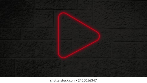 Image of a red thumbs down neon sign on brick wall 4k - Powered by Shutterstock