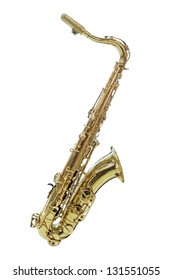 The image of a saxophone isolated under a white background - Shutterstock ID 131551055
