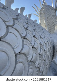 Image of the scale pattern of a dragon statue