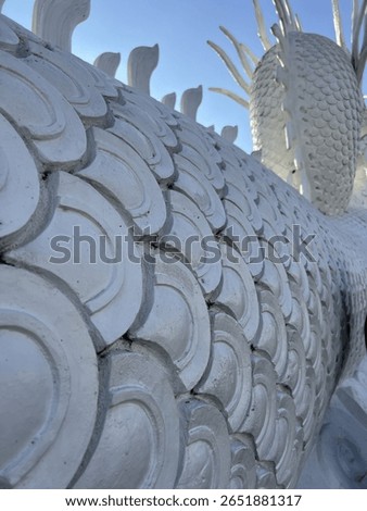 Image of the scale pattern of a dragon statue