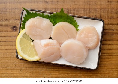 Image Of Scallop Adductor Muscle Sashimi