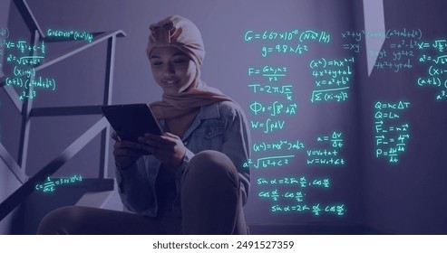 Image of scientific data processing over biracial female student. Global education, learning, school, digital interface and data processing concept digitally generated image. - Powered by Shutterstock