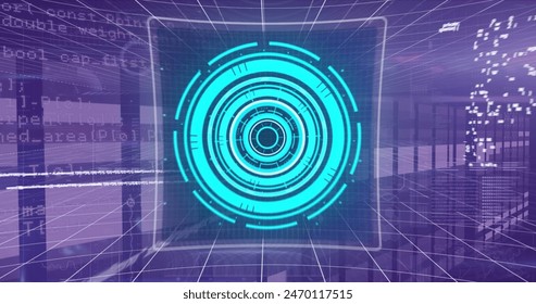 Image of scope scanning over data processing. Global science connections and data processing concept digitally generated image. - Powered by Shutterstock