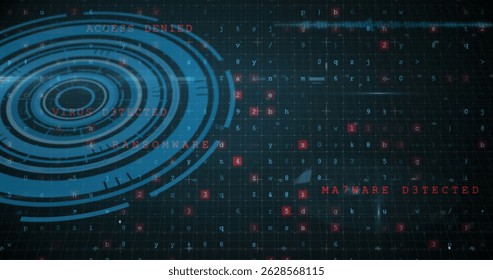 Image of scope scanning over data processing. Global medicine science and data processing concept digitally generated image.