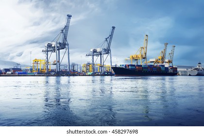 Image Of Sea Port In Jakarta, Indonesia