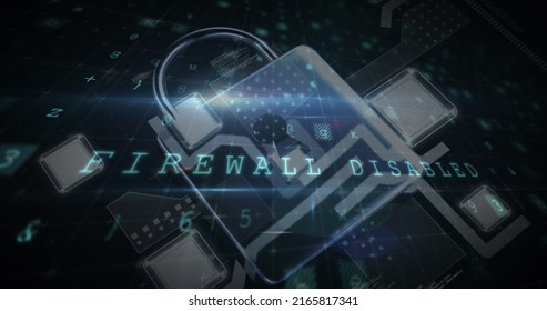 Image of security padlock over data processing on dark background. global communication and data security concept digitally generated image.