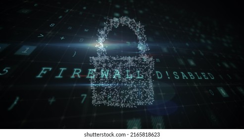 Image of security padlock over data processing on dark background. global communication and data security concept digitally generated image.