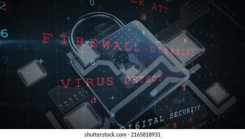 Image of security padlock over data processing on dark background. global communication and data security concept digitally generated image. - Powered by Shutterstock - Get 15% off with code: PIKWIZARD15