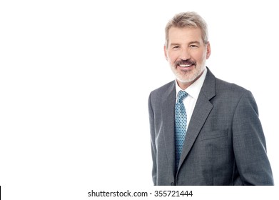 Image Of A Senior Male Entrepreneur Over White