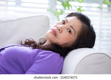 Image Of Senior Woman Sickness