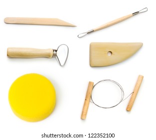 An Image Of A Set Of Pottery Tools