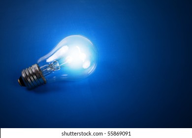 The Image Of A Shone Electric Bulb.