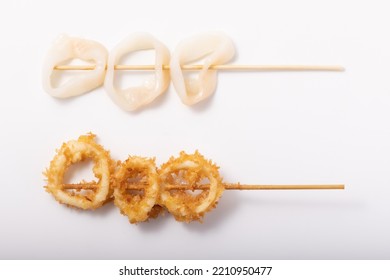 Image Shot Of Squid Kushikatsu