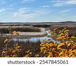 The image shows the Parker River National Wildlife Refuge at Plum Island.