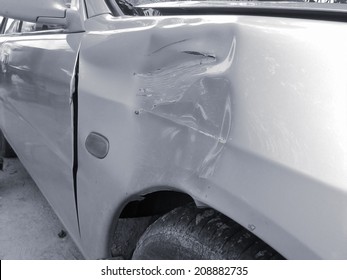 Image Side View Crashed Car Stock Photo (edit Now) 208882735