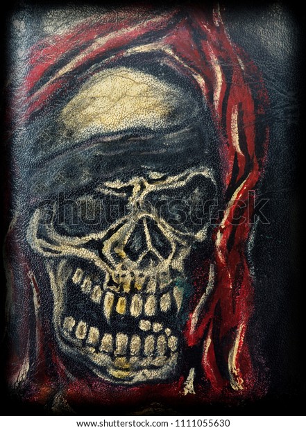oil paint on leather