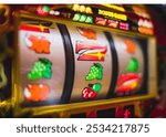 Image of a slot machine for playing gambling games