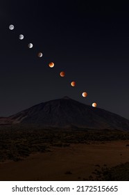 image of the spectacular lunar eclipse - Shutterstock ID 2172515665