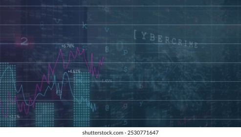 Image of statistics and data processing over grid. Global sports competition and data processing concept digitally generated image.
