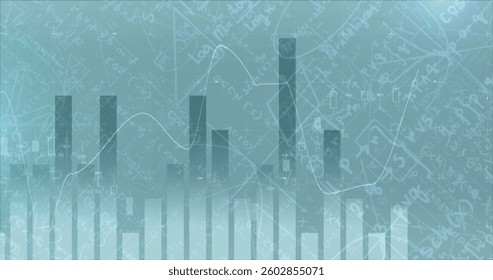 Image of statistics and lines recording over mathematical equations. digital interface global connection and communication concept digitally generated image. - Powered by Shutterstock - Get 15% off with code: PIKWIZARD15