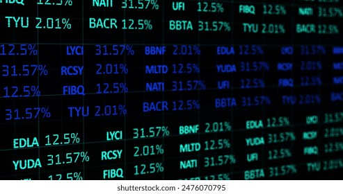 Image of stock market data processing over spinning human brain against black background. Global economy and medical research technology concept