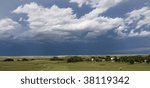 Image of storm clouds moving over rural South Dakota.
