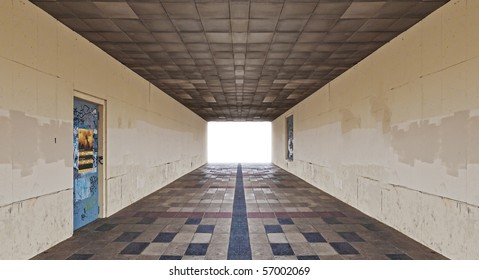 An image of a strange desolate underground