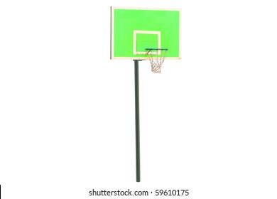 The image of street basketball basket under the white background